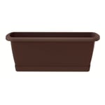 Respana Jardinière avec support en plastique en couleur marron 78,6 (L) x 18,4 (l) x 14,5 (H) cm