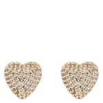 Snö of Sweden Stina Heart Earring Gold/Clear