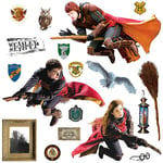 Ag Art - Sticker - Harry Potter, Hermione et Ron sur leurs balais - 1 planche 65 x 85 cm