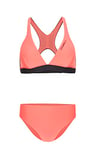 O'Neill Women's HYPERFREAK BIKINI SET Bikini, 44022 Georgia Peach Colour Block, Regular