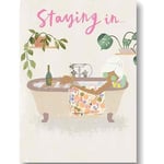 Pigment Hey Girl Staying In New Going Out Birthday Card NQ123A