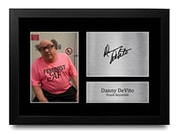 HWC Trading FR A4 Danny DeVito Always Sunny in Philadelphia Gifts Printed Signed Autograph Picture for TV Show Fans - A4 Framed