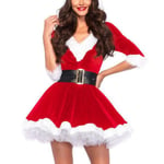 Mrs Santa Cosplay Set Creative Christmas Cosplay Dress High Quality Lovely Christmas Cosplay Costume Red L