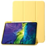 EIDERWOOD iPad Pro 13" (2024) Tri-Fold Kunst Skinn Deksel med Apple Pencil Holder - Gul