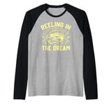 Reeling in the Dream Salmon Fishing Raglan Baseball Tee