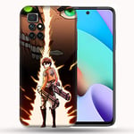 Coque pour Xiaomi Redmi 10 Manga Attaque Titans Eren Eclair