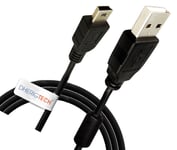 Premium Long USB 2.0 AM to MINI B USB 480Mbps Data Charger Cable SAT NAV PSP PS3