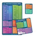 Air Fryer Cooking Guide UK Magnetic Cheat Sheet Set - Air Fryer Accessories (3 Pack), Air Fryer Cooking Guide Flip Chart, Quick Reference for Cooking & Frying, Cooking Times Chart Kitchen Conversions