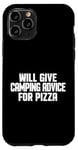 Coque pour iPhone 11 Pro Le camping-car amusant donnera des conseils de camping pour la pizza