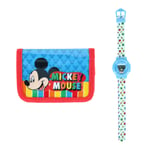 New Textiel Trade Kid's Disney Mickey Mouse Digital Watch and Wallet Set