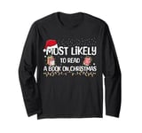 Most Likely To Read A Book On Christmas Matching Family PJ Long Sleeve T-Shirt