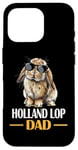 Coque pour iPhone 16 Pro Mini Holland Lop Dad Bunny Rabbit Lover