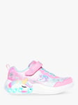 Skechers Kids' S-Lights Unicorn Dreams Wishful Magic Light Up Trainers, Pink