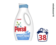 Persil Non Bio 100% recyclable bottle Laundry Washing Liquid 38 Wash 1.026 L