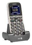 Doro Primo 215 by GSM Téléphone Portable avec Station de Charge (Touche SOS, Bluetooth, Lampe de Poche)