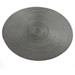 Secret De Gourmet - Set de table polypropène tressé rond 38 cm - gris clair