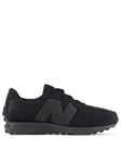 New Balance Junior Boys 327 Trainers - Black/black, Black/Black, Size 5 Older