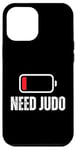 Coque pour iPhone 12 Pro Max Judo Coach Batterie faible Besoin de Judo