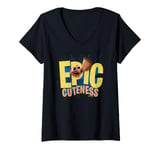 Womens Ice Age Scrat Epic Cuteness V-Neck T-Shirt