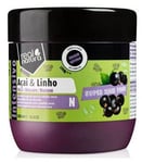 Real Natura - Masque Super Hair Food Açaí et Lin - Nutrition Intense - Hydratation & Réparation - Douceur & Brillance - Ingrédients Naturels - 500 ml