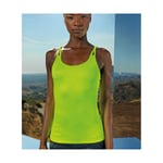 Tri Dri Women's TriDri® "Lazer cut" spaghetti strap vest - Lightning Yellow - M