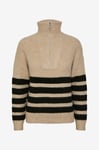 pieces - Tröja pcBrooks LS Half Zip Knit - Beige