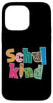 Coque pour iPhone 14 Pro Max Inscription scolaire colorée