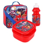 Marvel SpiderMan Ghost Spider 3 Pce Thermal Lunch Bag, Sandwich Box & Bottle Set