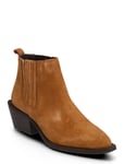 Biamona Western Boot Low Chelsea Suede Beige Bianco