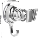 Vaihto-suihkuteline 360° säädettävä suihkupään pidike Irrotettava suihkuseinäteline Säädettävä imukuppi kromi seinäkiinnike universaalille suihkupäälle, hopea