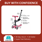 Micro Scooter Mini 3 in 1 Deluxe Plus - Push Along Scooter - Pink