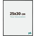 Yd. - Your Decoration - 25x30 cm - Cadre Photo en Plastique Avec Verre acrylique - Anti-Reflet - Excellente Qualité - Noir Mat - Cadre Decoration