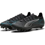 PUMA Mixte Ultra 5 Pro FG/AG Chaussure de Football, Black Silver-Bright Aqua, 41 EU