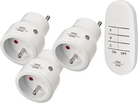 Lot De 3 Mini Prises Télécommandées Programmables Avec Télécommande Comfort-Line, Blanc (Utilisation En Intérieur, Avec Télécommande) 1507071[MUL212637]