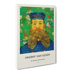 The Postman Joseph Roulin Vol.2 By Vincent Van Gogh Exhibition Museum Painting Canvas Wall Art Print Ready to Hang, Framed Picture for Living Room Bedroom Home Office Décor, 24x16 Inch (60x40 cm)