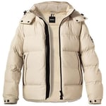 Manteau BOSS  DOUDOUNE À CAPUCHE  EN TISSU DÉPERLANT MATELASSÉ BLANCHE