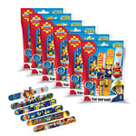 CRAZE Slap Bracelet Enfant Sam le Pompier SLAP SNAP BANDS FIREMAN SAM Bracelet Slap Petits cadeaux anniversaire Bracelet enfant 6x bracelet à claquer 14394