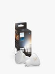 Philips Hue White Ambiance Wireless Lighting LED Light Bulb with Bluetooth, 5W GU10 Bulb, Pack of 2