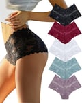 ALL OF ME 5-Piece Culottes Lace Panty Set Women's Brazilian Sexy Panties Hip Wrap Soft Lace Women's Lingerie Multi Set S-XL