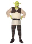 Smiffy Shrek Adult Costume in Green, Top, Trousers, Hands & Mask, Official Shrek License Outfit with Padded Stomach & Latex Mask & Gloves, Transform into the Beloved Ogre!