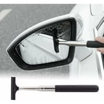 Raclette rétractable pour rétroviseur de voiture, nettoyeur d'eau avec longue tige télescopique, outil de nettoyage portable, pour miroir, porte de