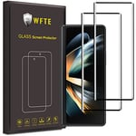 WFTE [Lot de 2] Verre Trempé pour Samsung Galaxy Z Fold 4, 3D Couverture Complète Film de Protection d'écran avec Haute Transparence à 99%, Anti-Trace Protecteur avec Dureté 9H Glass(Black)