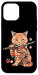 Coque pour iPhone 14 Pro Max Chat Samouraï Japonais Ninja Yakuza Tatouage