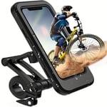 SUPPORT COQUE ETANCHE GUIDON VELO MOTO POUR SMARTPHONE DE 10,16 A 17,27 Cm