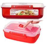 Sistema Microwave Bowl Rectangular Made of BPA Free Plastic Freezer Safe - 1.25L