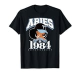 Aries 1984 Diamond Birthday Black Women African Queen Afro T-Shirt