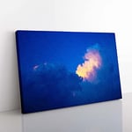 Big Box Art Light Upon The Clouds Canvas Wall Art Print Ready to Hang Picture, 76 x 50 cm (30 x 20 Inch), Blue, Lavender