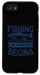 Coque pour iPhone SE (2020) / 7 / 8 Best Fun Adult Men Humour Fishing - The Adventure Begins