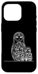 Coque pour iPhone 16 Pro Poupées russes à dessin artistique en une ligne