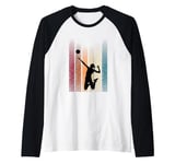 Retro Volleyball Player Volleyball Coach Volleyball Raglan Baseball Tee